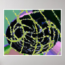 Lime swirl print