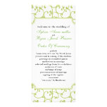 lime Wedding program Rack Cards