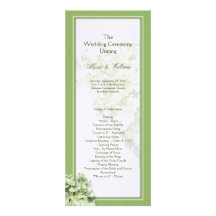 Limelight Tall Hydrangea Wedding Program Template Personalized Announcement