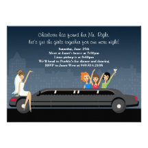 Limo Bachelorette Party Invitation
