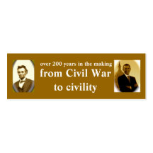 Lincoln and Obama history bookmarks Business Card