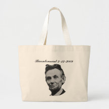 Lincoln Bicentennial Canvas Bags