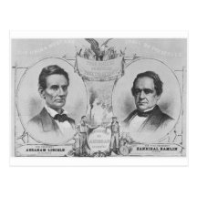 Lincoln - Hamlin Post Card