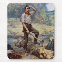 Lincoln the Rail Splitter by Jean L. Gerome Ferris Mousepads