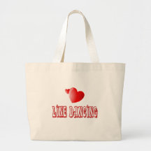 Line Dancing Hearts Canvas Bags