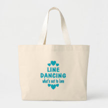 LINE DANCING LOVE CANVAS BAG