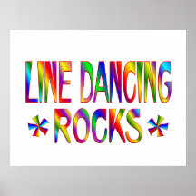 Line Dancing Rocks Poster