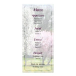 Line of Flowering Trees Wedding Menu Customized Rack Card
