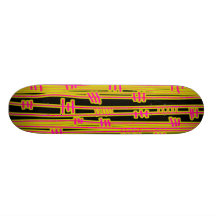 Lines Abstract - 02 - Retro Skateboard Deck