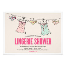 Lingerie Shower Bachelorette Party Wedding Shower Announcement
