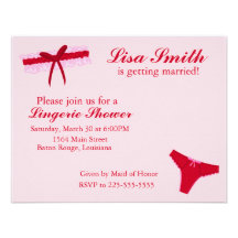 Lingerie Shower Invites