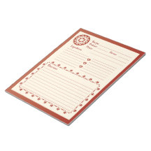 Linked by Love Recipe Notepad - Red