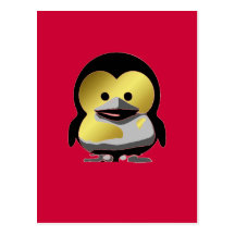 Linux Baby Tux d'Or Post Card