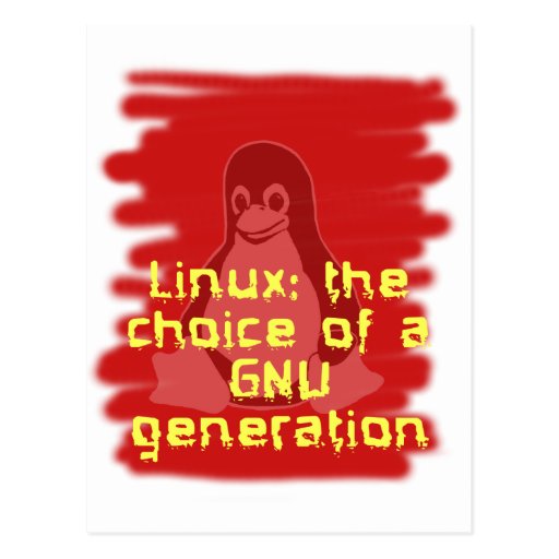Linux: Choice of a GNU Generation Postcards