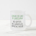 Linux is like a wigwam. No gates, no windows... Mug