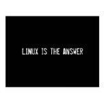 LINUX is the answer Postcard