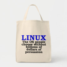 Linux. The OS people choose... Canvas Bags