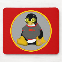 LINUX TUX SUN GLASSES 1 MOUSE PADS
