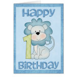 Lion 1st Birthday Card