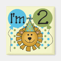 Lion 2nd Birthday T-shirts and Gifts Refrigerator Magnets