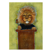 Lion art original painting judge legal law lawyers business card template