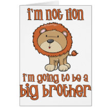 lion big brother greeting cards