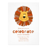 Lion Birthday Invitations