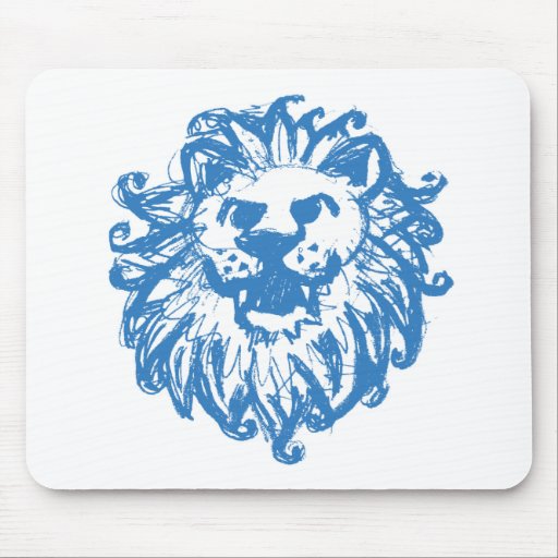 Lion Champ 2 Blue Mouse Pad