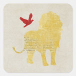 Lion & Dove Silhouette Sticker