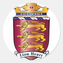 Lion Heart Crest Sticker