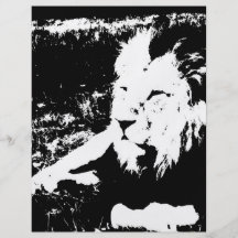 Lion in Black and White Full Color Flyer