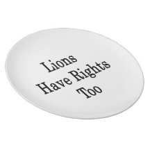 Lions Have Rights Too Party Plates