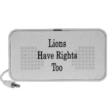 Lions Have Rights Too Travelling Speakers