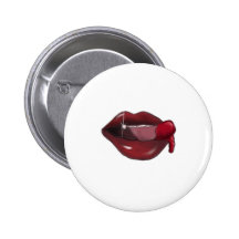 lips blood teeth shine pinback buttons
