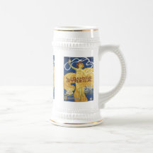 Liqoure Strega Vintage Liquor Ad Mugs, Steins