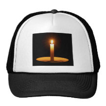Lit Candle on Black.jpg Trucker Hat