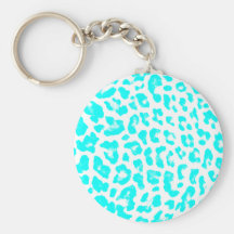 Lite Blue Leopard Print Key Chains