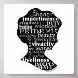 Literary Austen Cameo Posters