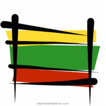 Lithuania Brush Flag Photo Cut Out