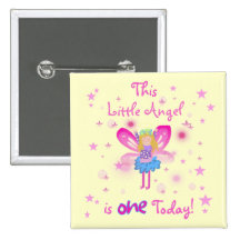 Little Angel 1st Birthday Tshirts and Gifts Pins