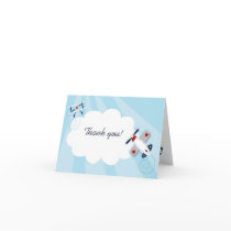 Little Aviator Boy Thank you Note Card size