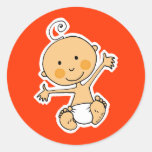Little baby round stickers