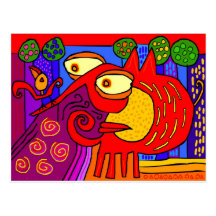 'little bird big shit' postcards