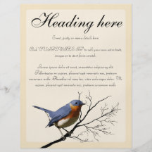 Little Bird Blue, customisable Flyers