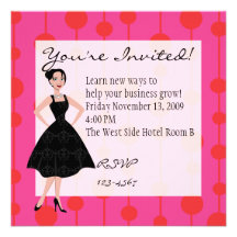 little black dress custom announcements