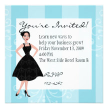 little black dress custom invites