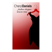 "Little Black Dress" Fashion Designer, Stylist Business Card Template