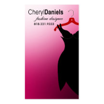"Little Black Dress" Fashion Designer, Stylist Business Cards