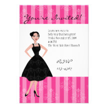 little black dress invitations