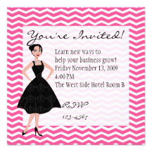 little black dress personalized announcements